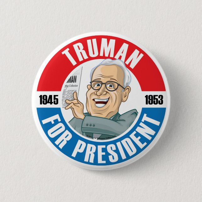U.S. Präsidenten Campaign Button: #33 Harry Truman Button (Vorderseite)