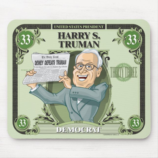 U.S. Präsidenten Mousepad: #33 Harry S. Truman Mousepad (Vorne)