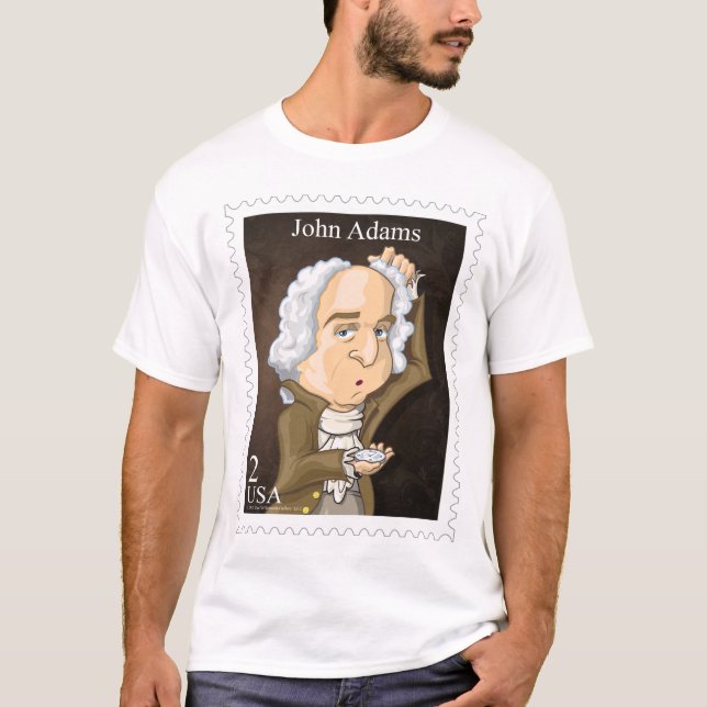 U.S. Präsidenten Stamp Shirt #2 Adams (Vorderseite)