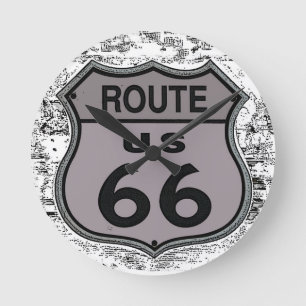 U.S. Route 66     Round Clock Runde Wanduhr