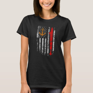 U S U-Boot Silent Service Veteran American Flag T-Shirt