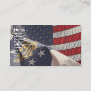 U.S. und Georgia kennzeichnet Visitenkarte