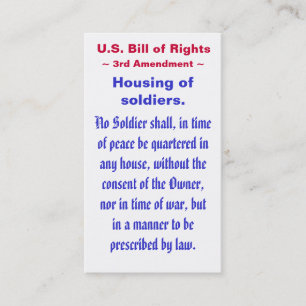 U.S. Verfassungsurkunde, ~ drittes (3.) Änderung ~ Visitenkarte
