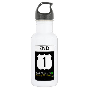 U.S. Verkehrsschild des Weg-1 Trinkflasche