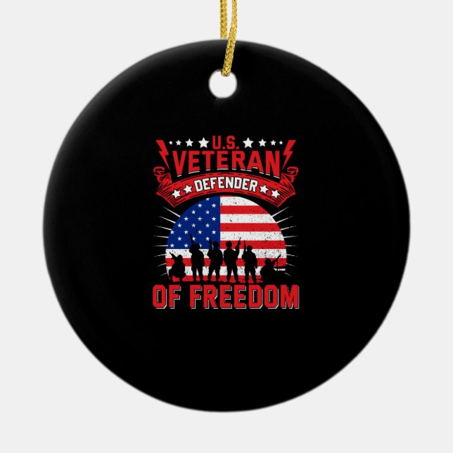 u.s. Veteran Verteidiger der Freiheit Keramik Ornament (Vorne)