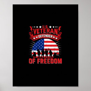 u.s. Veteran Verteidiger der Freiheit Poster
