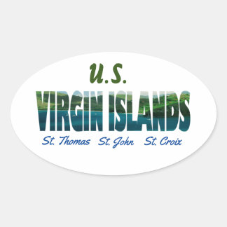 U.S. Virgin Islands Ovaler Aufkleber