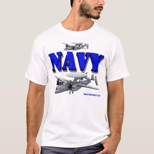 U.S. Vorgerücktes Hawkeye T-Shirt der Marine E-2D (Vorderseite)