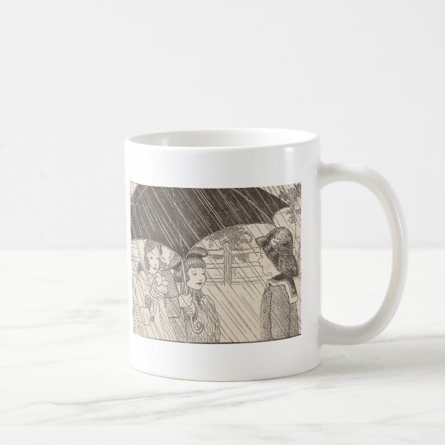 U steht für Regenschirm Kaffeetasse (Rechts)