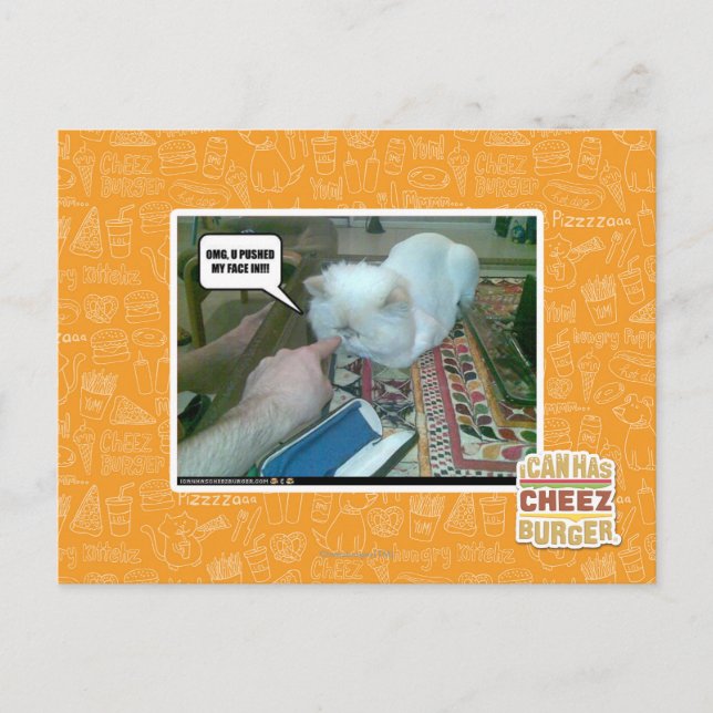 U stieß mir ins Gesicht! Postkarte (Vorderseite)