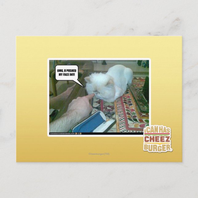 U stieß mir ins Gesicht! Postkarte (Vorderseite)