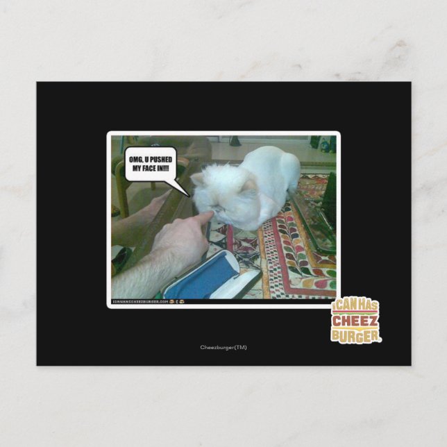 U stieß mir ins Gesicht! Postkarte (Vorderseite)