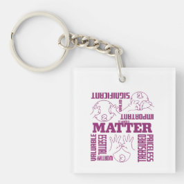 U und I Matter - ASL Empowerment Design Schlüsselanhänger