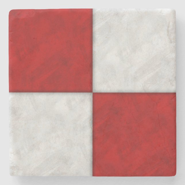 U Uniformfarben-Wasserzeichen-Seeflagge Steinuntersetzer (Vorderseite)