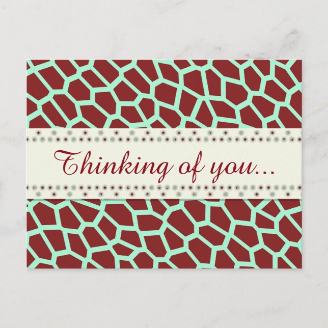 U wählt Farbe/ Braun Giraffe Print in Mosaikfliese Postkarte (Vorderseite)