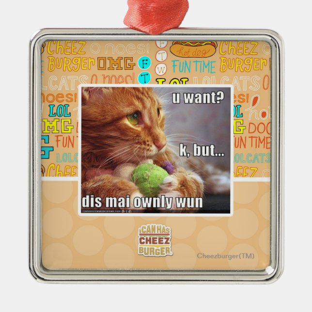 U wollen? ornament aus metall (Vorne)