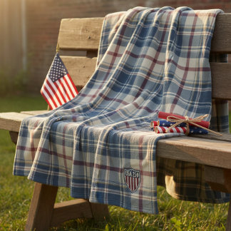 UA 250 American Plaid Shield Motif ID1301 Fleecedecke