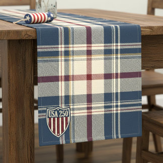 UA 250 American Plaid Shield Motif ID1301 Kurzer Tischläufer