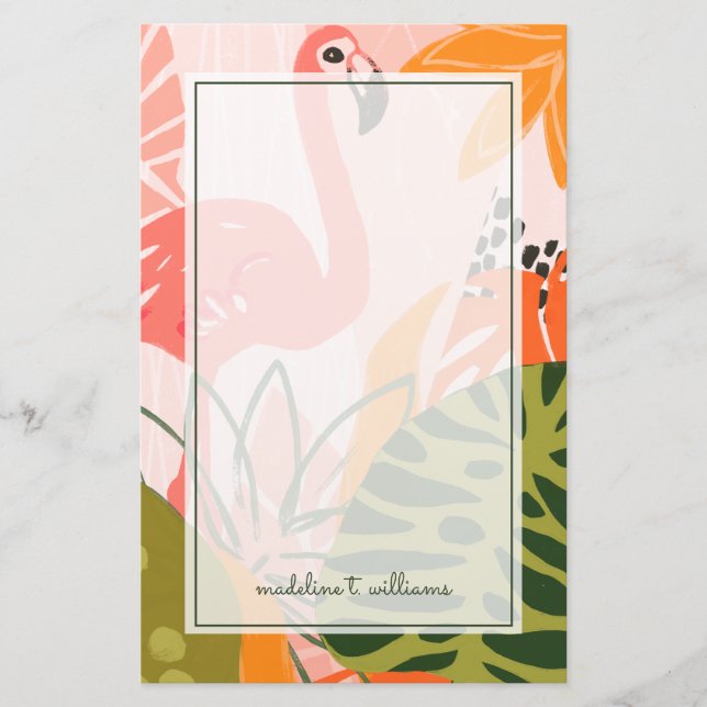 UA-Dschungel Flamingo II Briefpapier (Vorderseite)