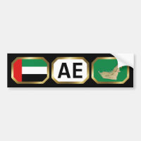 UAE Flag Map Code Autoaufkleber