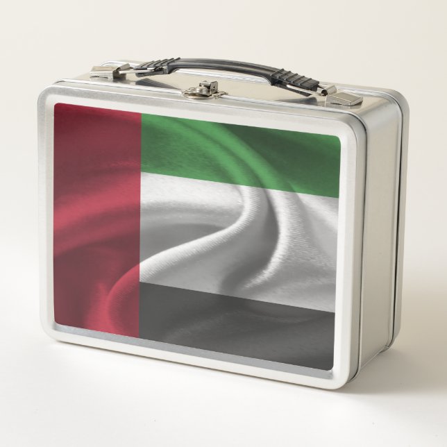 UAE-Flagge Metall Brotdose (Vorderseite)