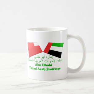 UAE u. Abu Dhabi-Flaggen-Fliesen Tasse
