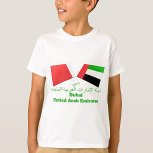 UAE u. Dubai-Flaggen-Fliesen T-Shirt