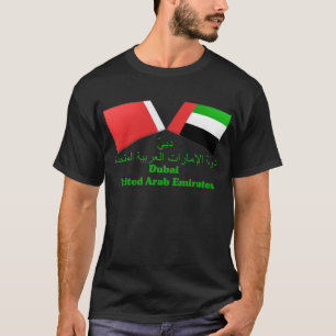 UAE u. Dubai-Flaggen-Fliesen T-Shirt