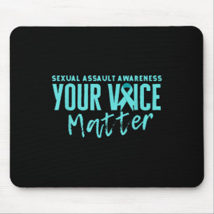 Ual Ault Awareness 2025 Aquamarin Ribbon Your Voic Mousepad