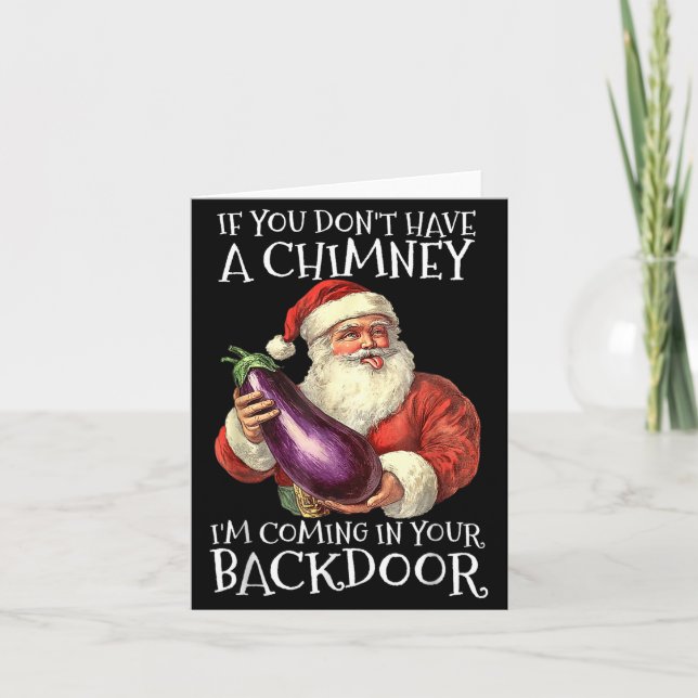 Ual Innuendo Santa Rude Christmas  Karte (Vorderseite)