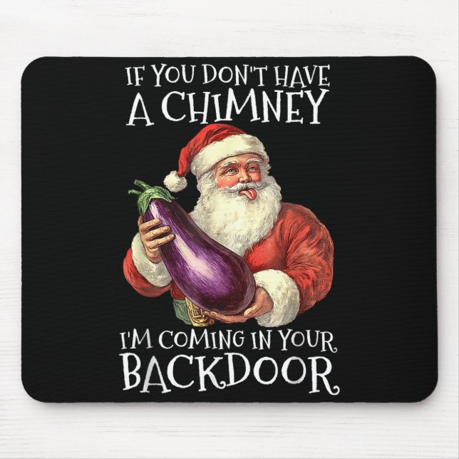 Ual Innuendo Santa Rude Christmas  Mousepad (Vorne)