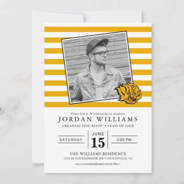 UAPB Golden Lions Graduate Ankündigung (Vorderseite)
