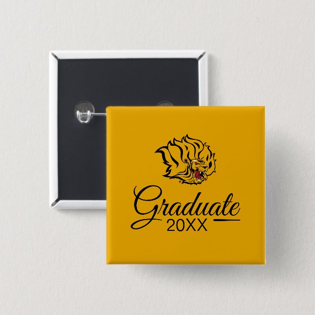 UAPB Golden Lions Graduate Button (Vorne & Hinten)