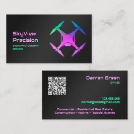 UAV Aerial Drone QR Visitenkarte