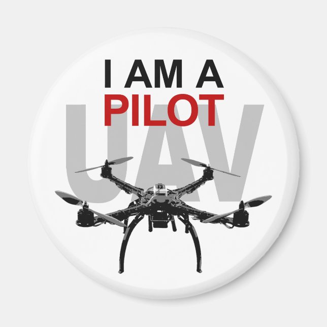 UAV Quadpilot Quadcopter Pilot Magnet (Vorne)