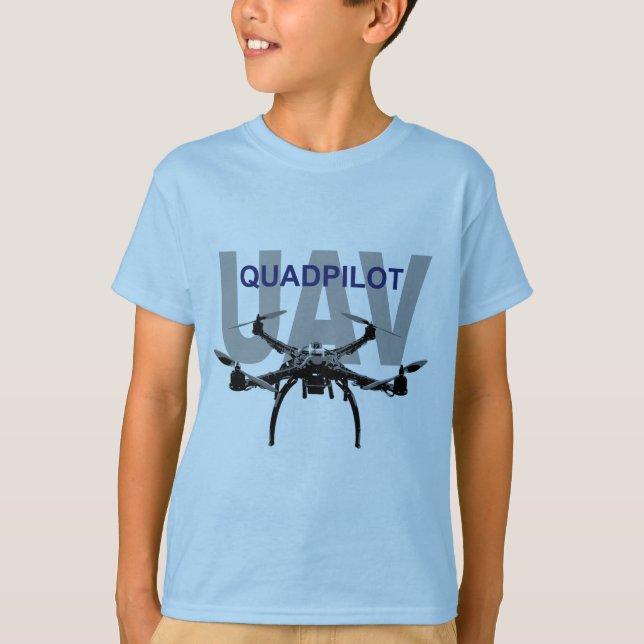 UAV Quadpilot Quadcopter Pilot T-Shirt (Vorderseite)
