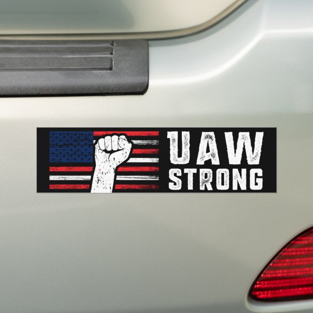 UAW Strong United Auto Workers Gewerkschaft Autoaufkleber (Auf Auto)