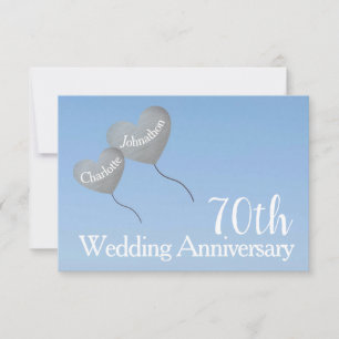 UAWG 70. Platin Hochzeitskarte RSVP Karte