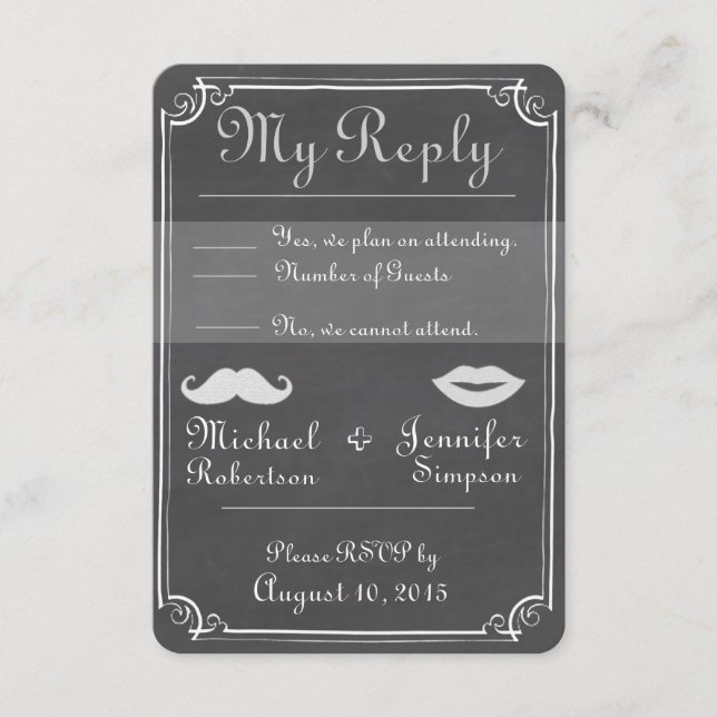 UAWG altmodisch RSVP Karte (Vorderseite)