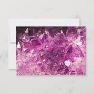 UAWG Amethyst Gemstone Image Shiny und Funkelnd RSVP Karte