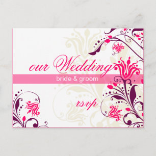 UAWG-ANTWORT-KARTE:: Lilie Einladungspostkarte