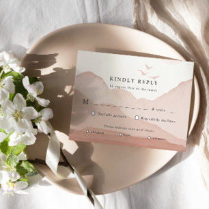 UAwg-Antwortkarte für den Blush Mountain Range Lan RSVP Karte