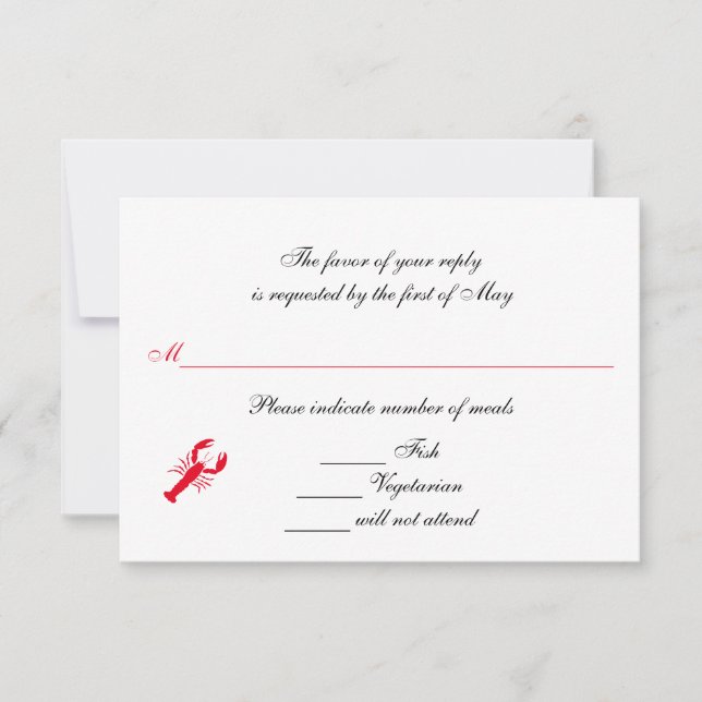 uAwg-/Antwortkarten "Deep Sea" RSVP Karte (Vorderseite)