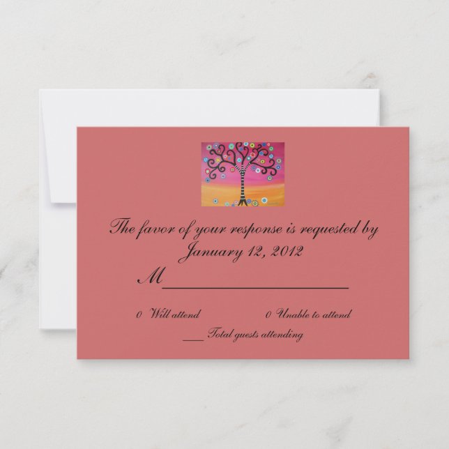 UAWG Bar Bat Mitzvah RSVP Karte (Vorderseite)