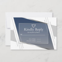 UAWG Bar Mitzvah Modernes Silberschiefer Blau