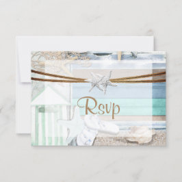 UAWG Beachfront-Hochzeit RSVP Karte