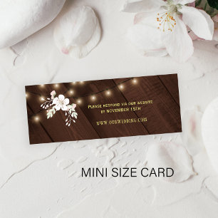 UAwg Beilage zur Winterrustikalen Blumenhochzeit Mini Visitenkarte