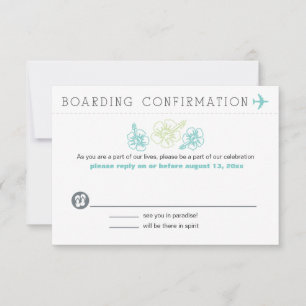 UAWG bis Nassau Boarding Pass RSVP Karte