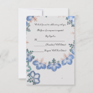 UAWG Blue Japanisch Antique Imari Wedding RSVP Karte
