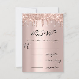 UAWG Blue Navy Rose Tropfen Simly Wedding RSVP Karte